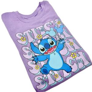 Purple Stitch Graphic Crewneck